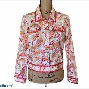 Paraphrase Paisley Cropped Jacket Size 10